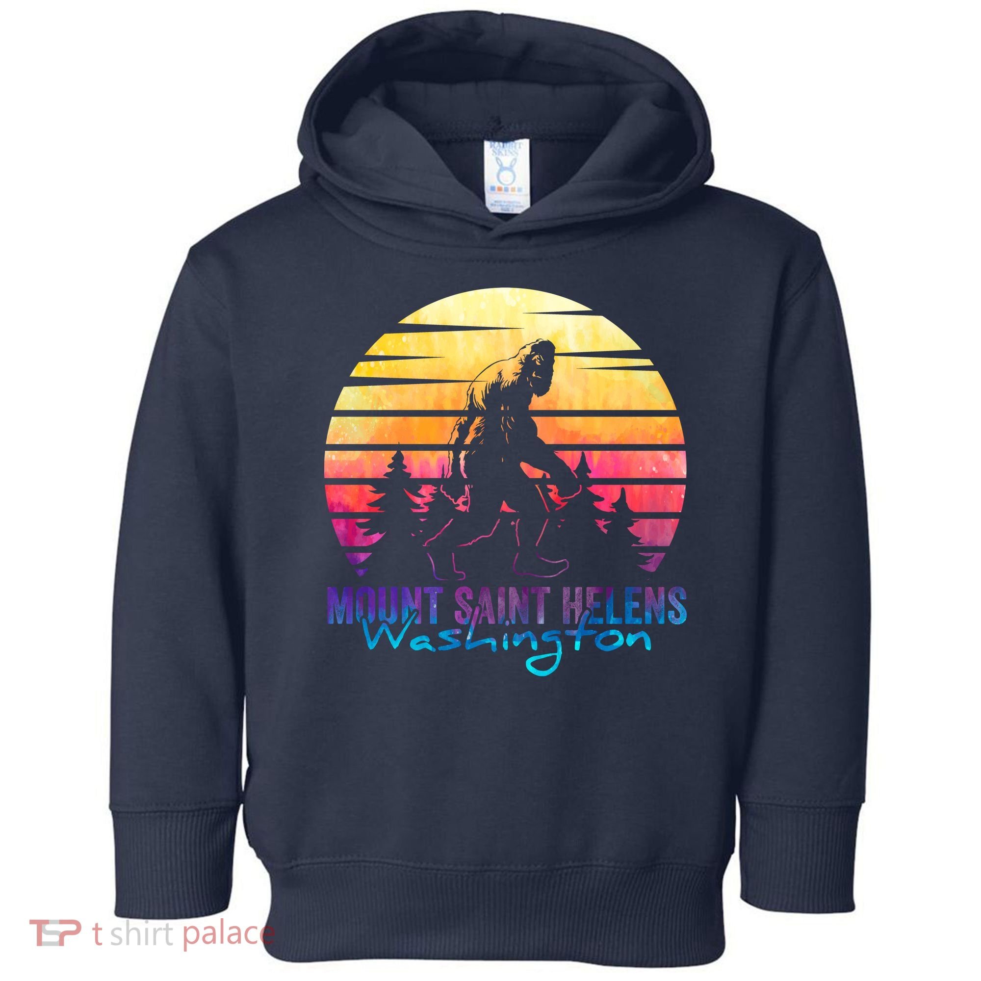 Mount Saint Helens Washington National Park Retro 80's Toddler Hoodie