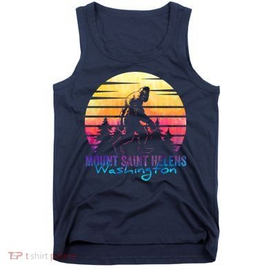 Mount Saint Helens Washington National Park Retro 80's Tank Top