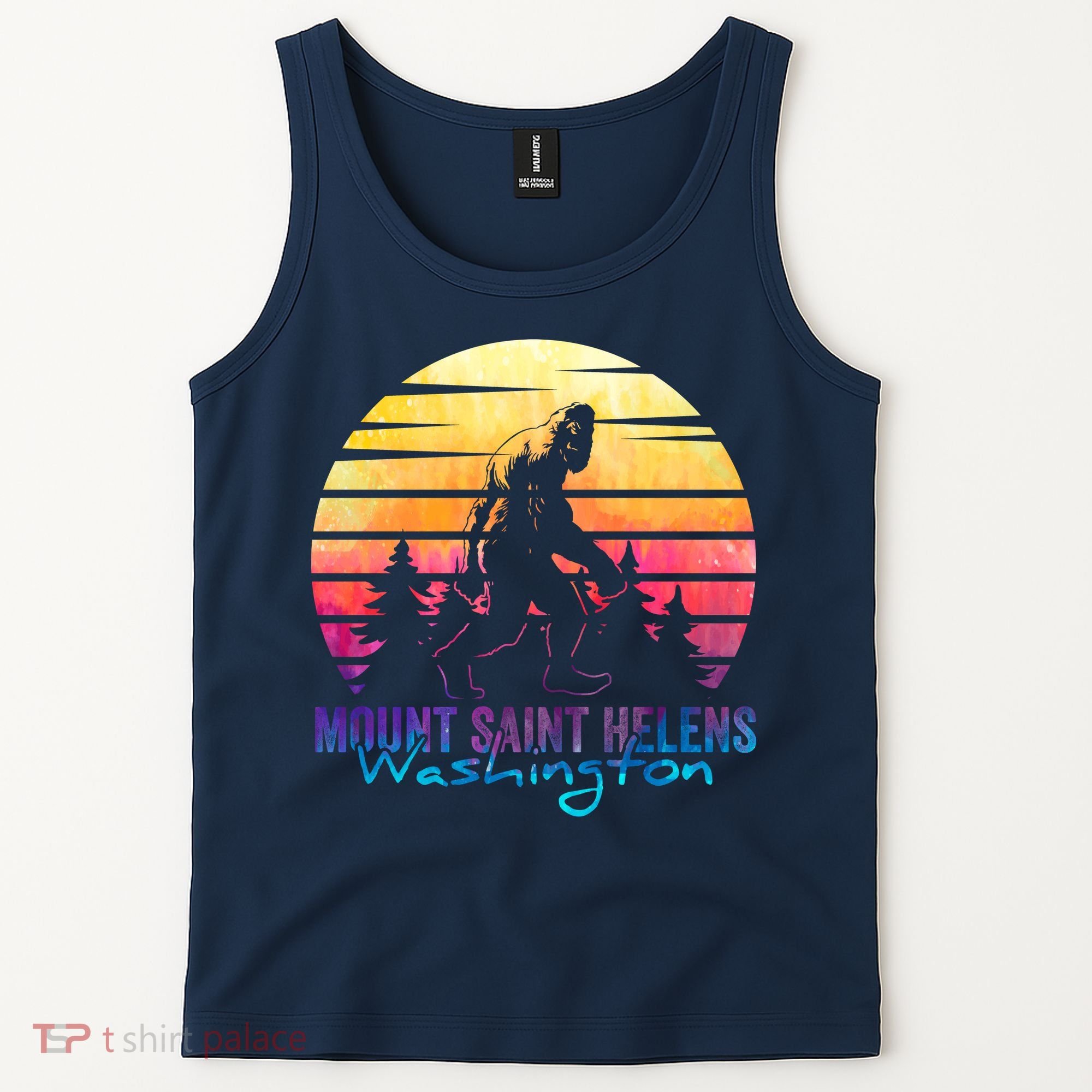 Mount Saint Helens Washington National Park Retro 80's Tank Top
