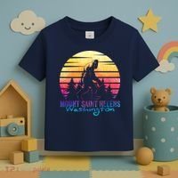 Mount Saint Helens Washington National Park Retro 80's Toddler T-Shirt thumb 3