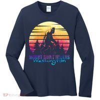 Mount Saint Helens Washington National Park Retro 80's Women's Long Sleeve Shirt thumb 0