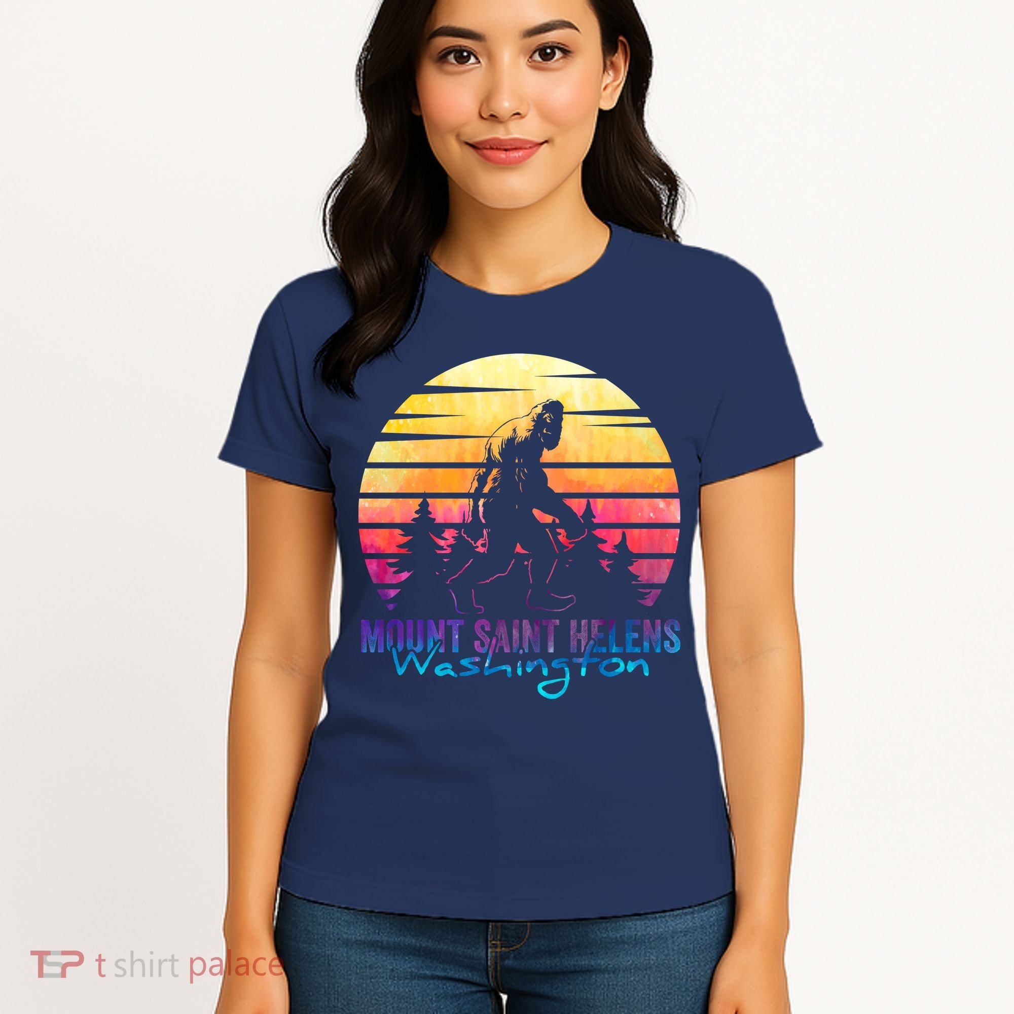 Mount Saint Helens Washington National Park Retro 80's Women's T-Shirt