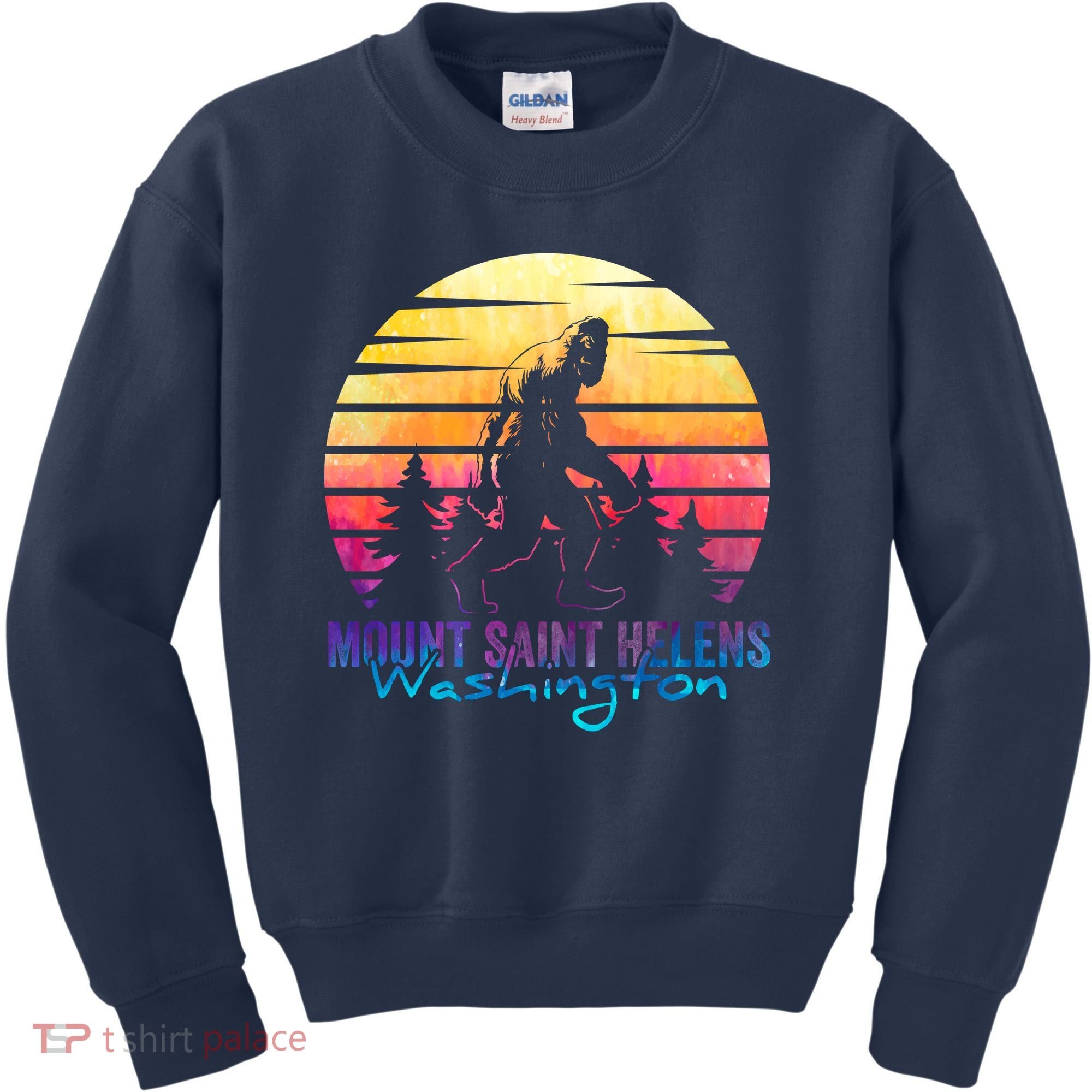 Mount Saint Helens Washington National Park Retro 80's Kids Sweatshirt