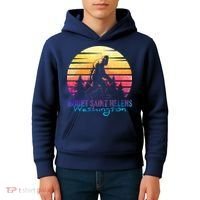 Mount Saint Helens Washington National Park Retro 80's Kids Hoodie thumb 4