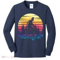 Mount Saint Helens Washington National Park Retro 80's Kids Long Sleeve Shirt thumb 0