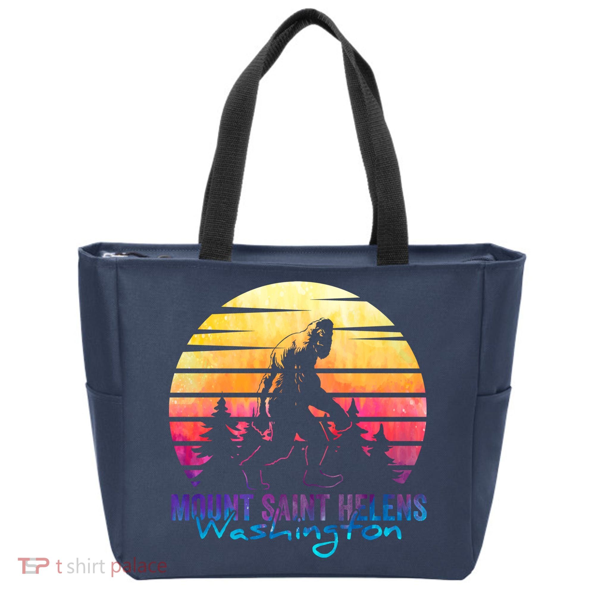 Mount Saint Helens Washington National Park Retro 80's Tote Bag