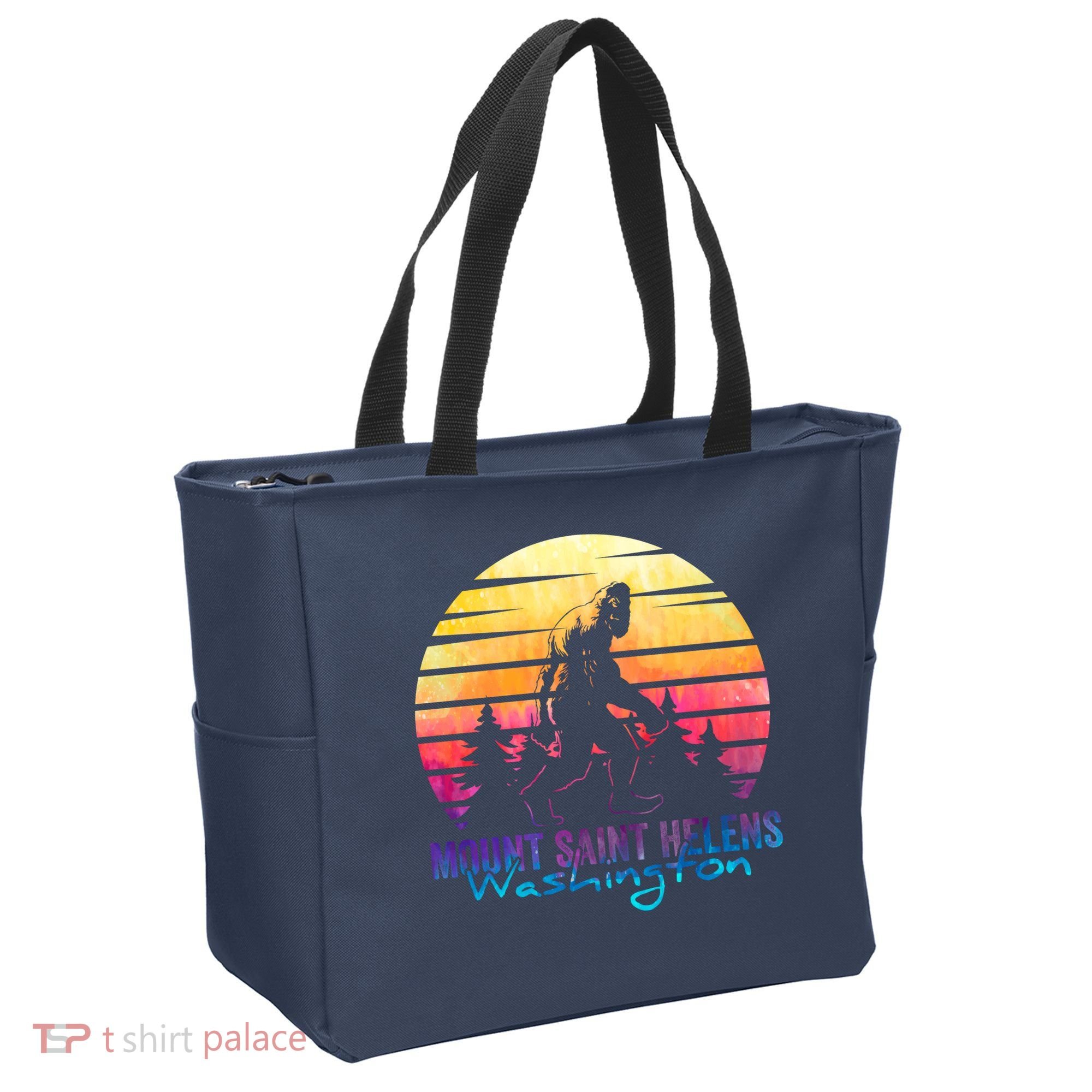 Mount Saint Helens Washington National Park Retro 80's Tote Bag