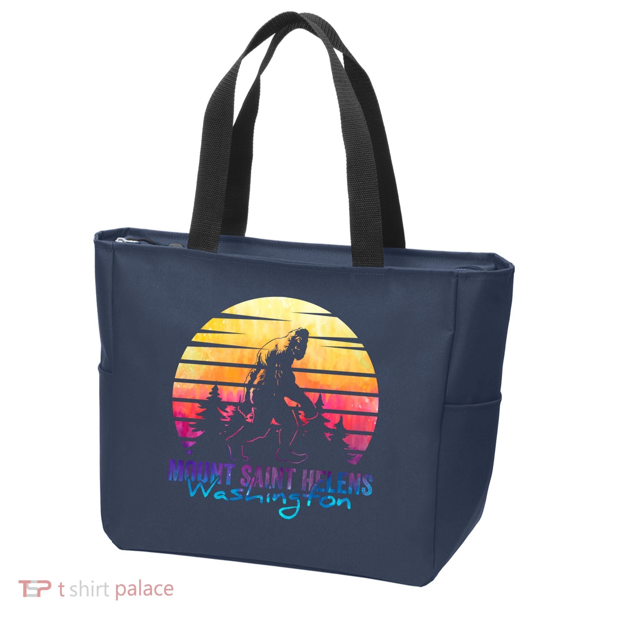 Mount Saint Helens Washington National Park Retro 80's Tote Bag