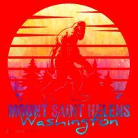 Mount Saint Helens Washington National Park Retro 80's Santa Hat thumb 1