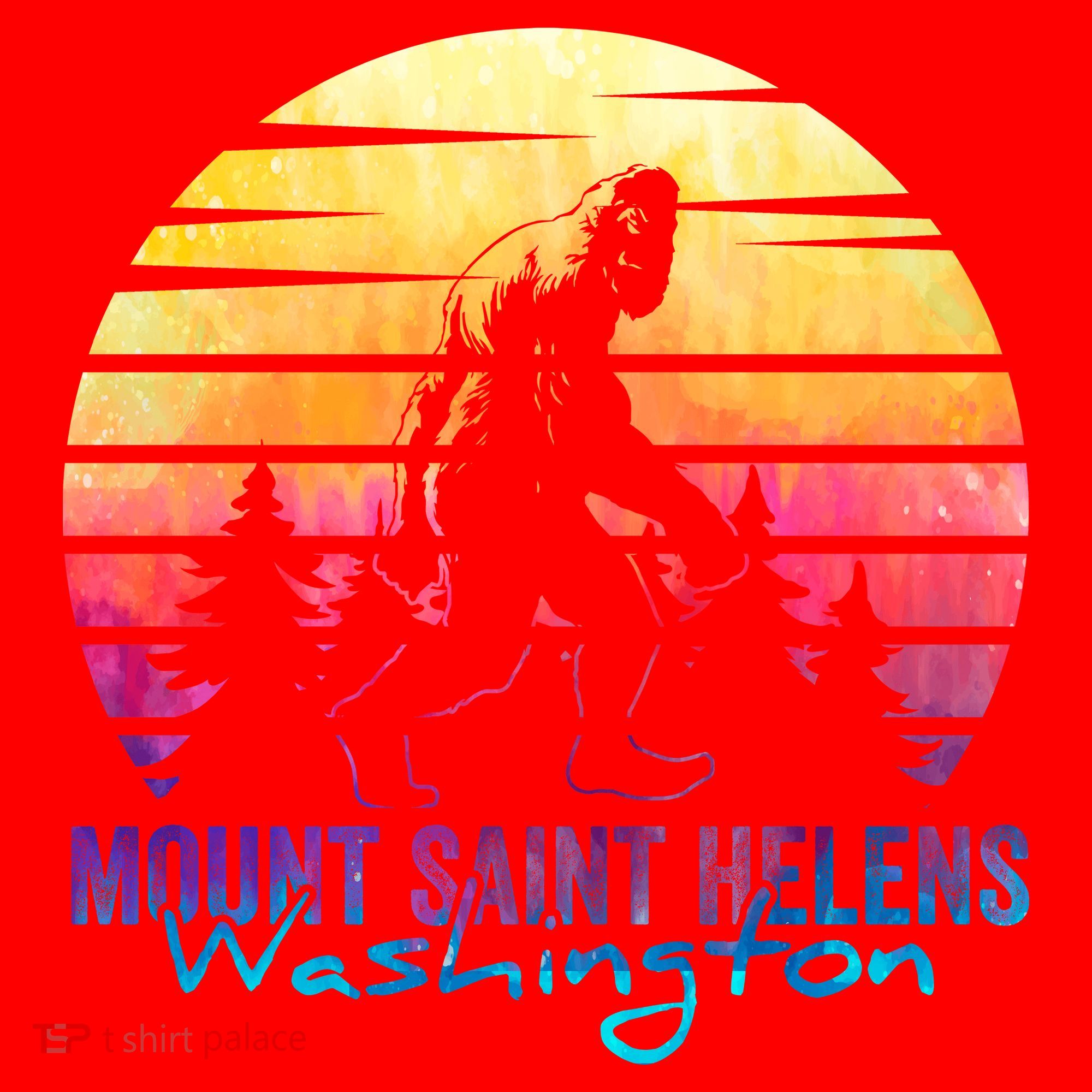 Mount Saint Helens Washington National Park Retro 80's Santa Hat
