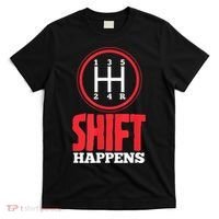 Mens Shift Happens Funny Mechanic Car Lover T-Shirt thumb 0