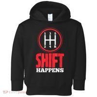 Mens Shift Happens Funny Mechanic Car Lover Toddler Hoodie thumb 0