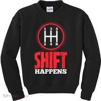 Mens Shift Happens Funny Mechanic Car Lover Kids Sweatshirt thumb 0