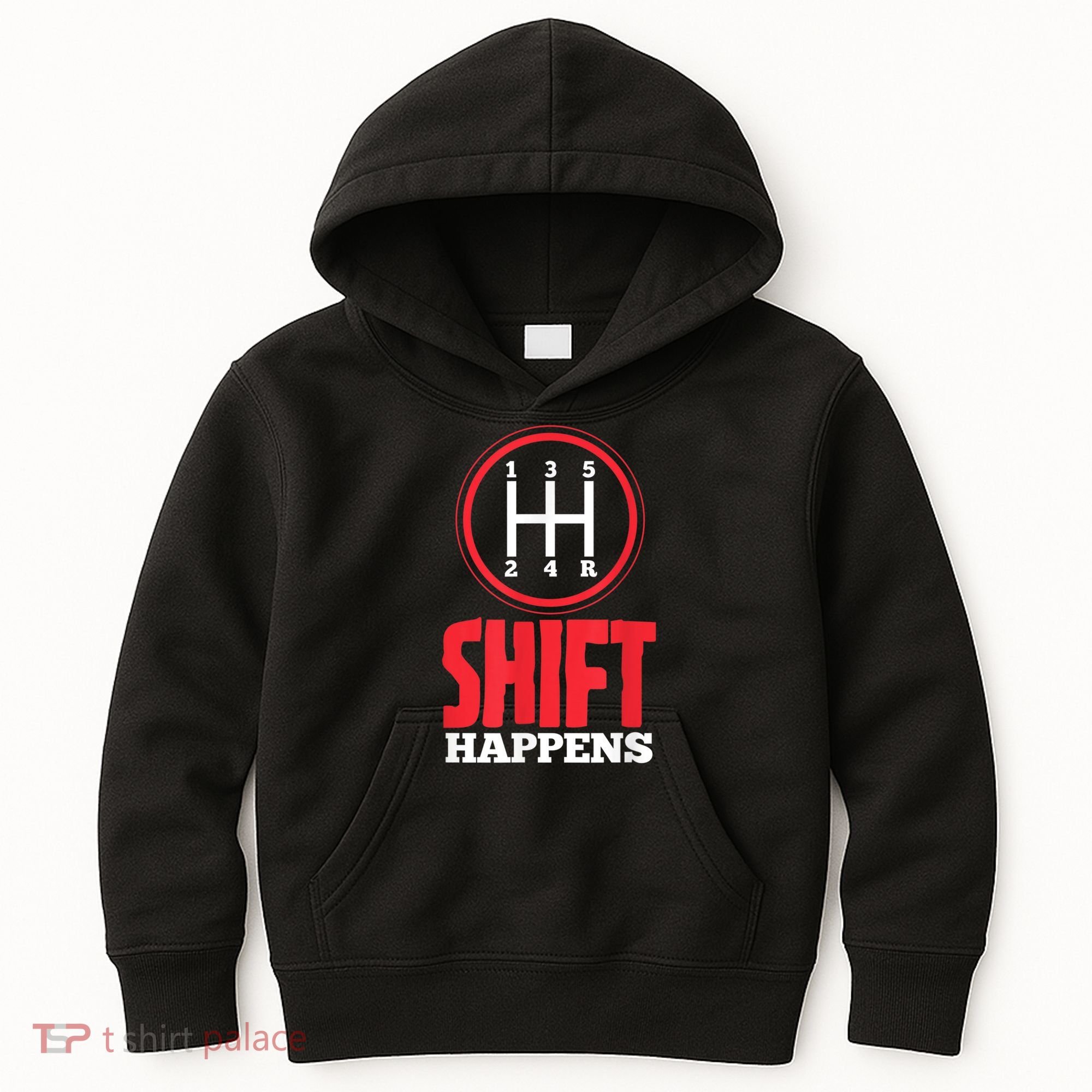 Mens Shift Happens Funny Mechanic Car Lover Kids Hoodie