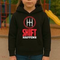 Mens Shift Happens Funny Mechanic Car Lover Kids Hoodie thumb 3