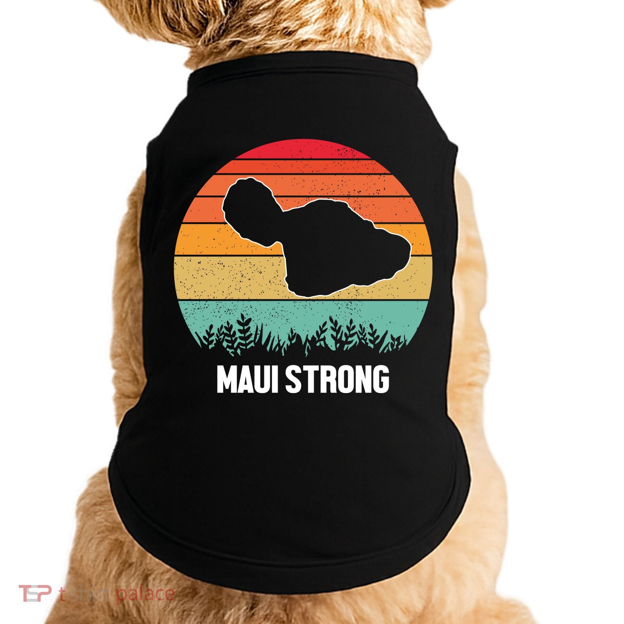 Maui Strong Hawaii Wildfire Sunset Doggie Tank