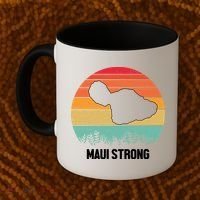 Maui Strong Hawaii Wildfire Sunset Coffee Mug thumb 2