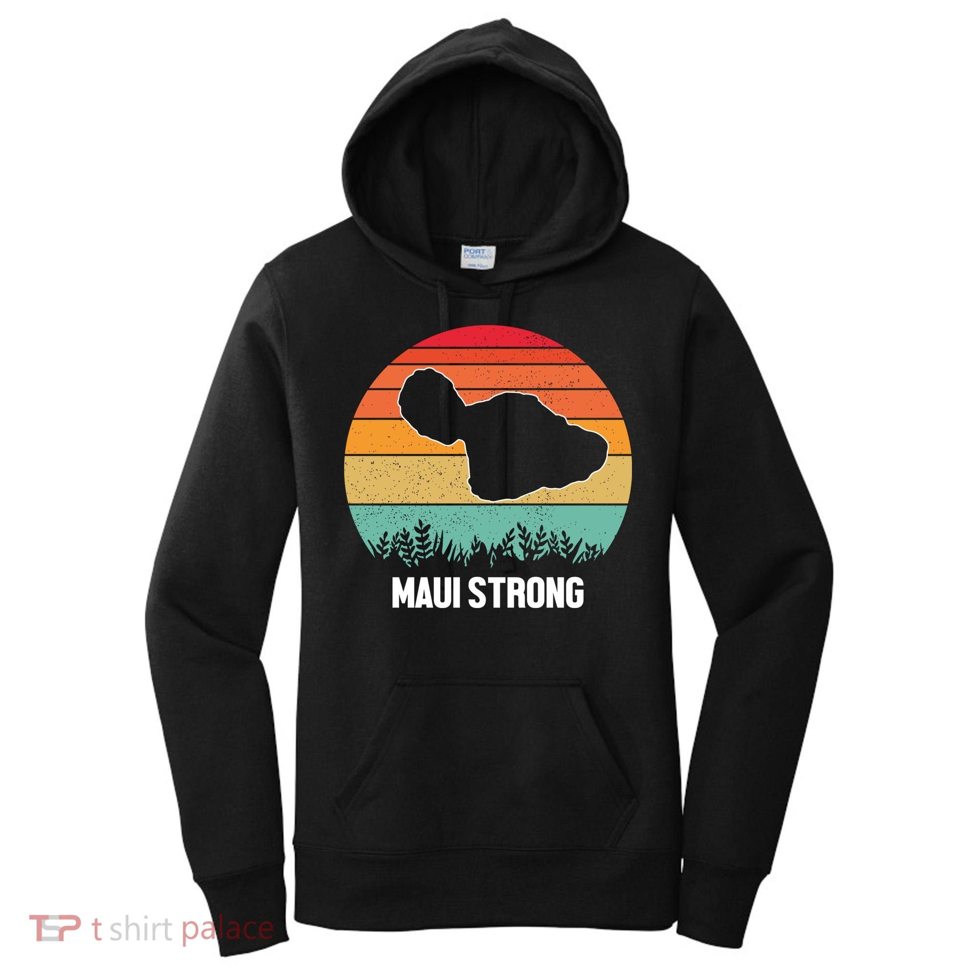 Maui Strong Hawaii Wildfire Sunset Women's Hoodie