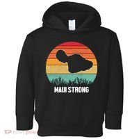 Maui Strong Hawaii Wildfire Sunset Toddler Hoodie thumb 0