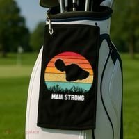 Maui Strong Hawaii Wildfire Sunset Golf Towel thumb 2