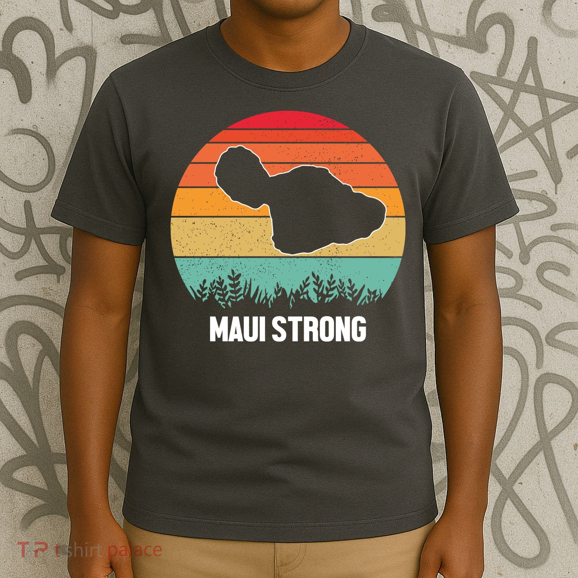 Maui Strong Hawaii Wildfire Sunset T-Shirt