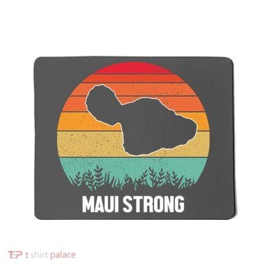 Maui Strong Hawaii Wildfire Sunset Mousepad