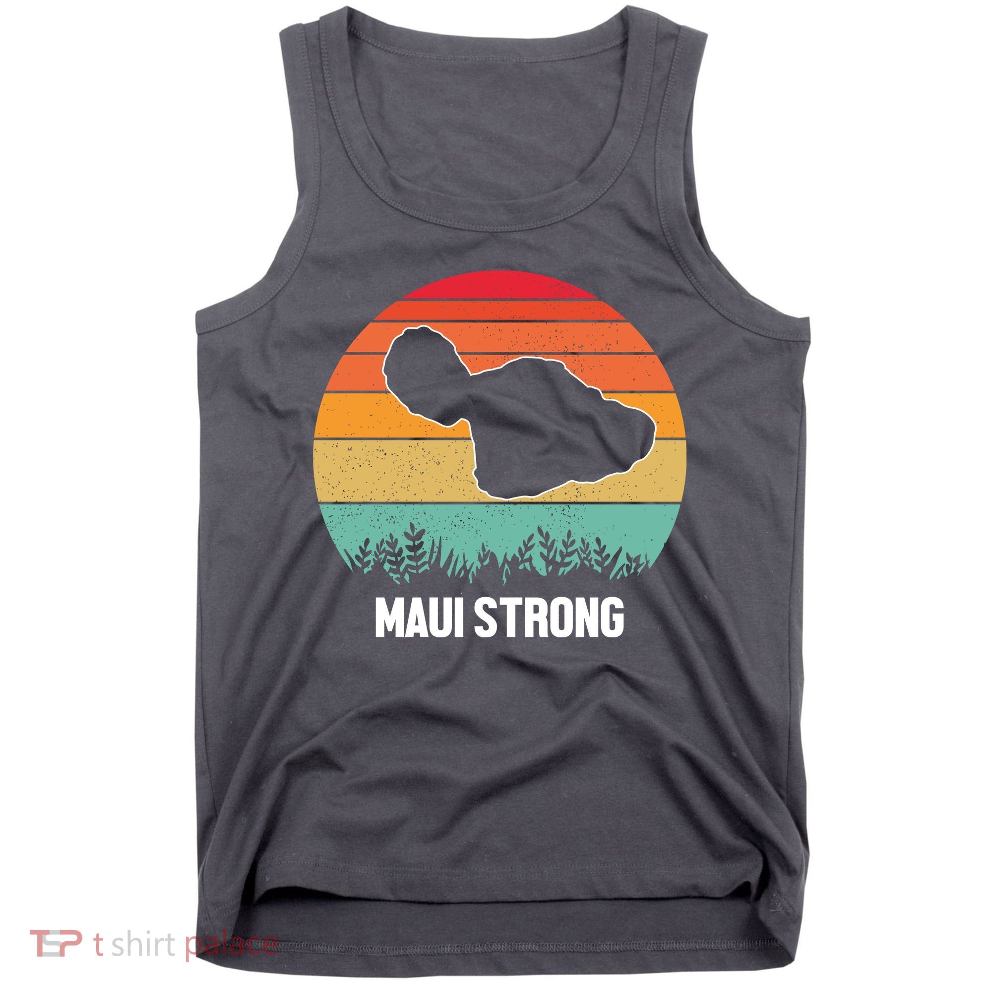 Maui Strong Hawaii Wildfire Sunset Tank Top