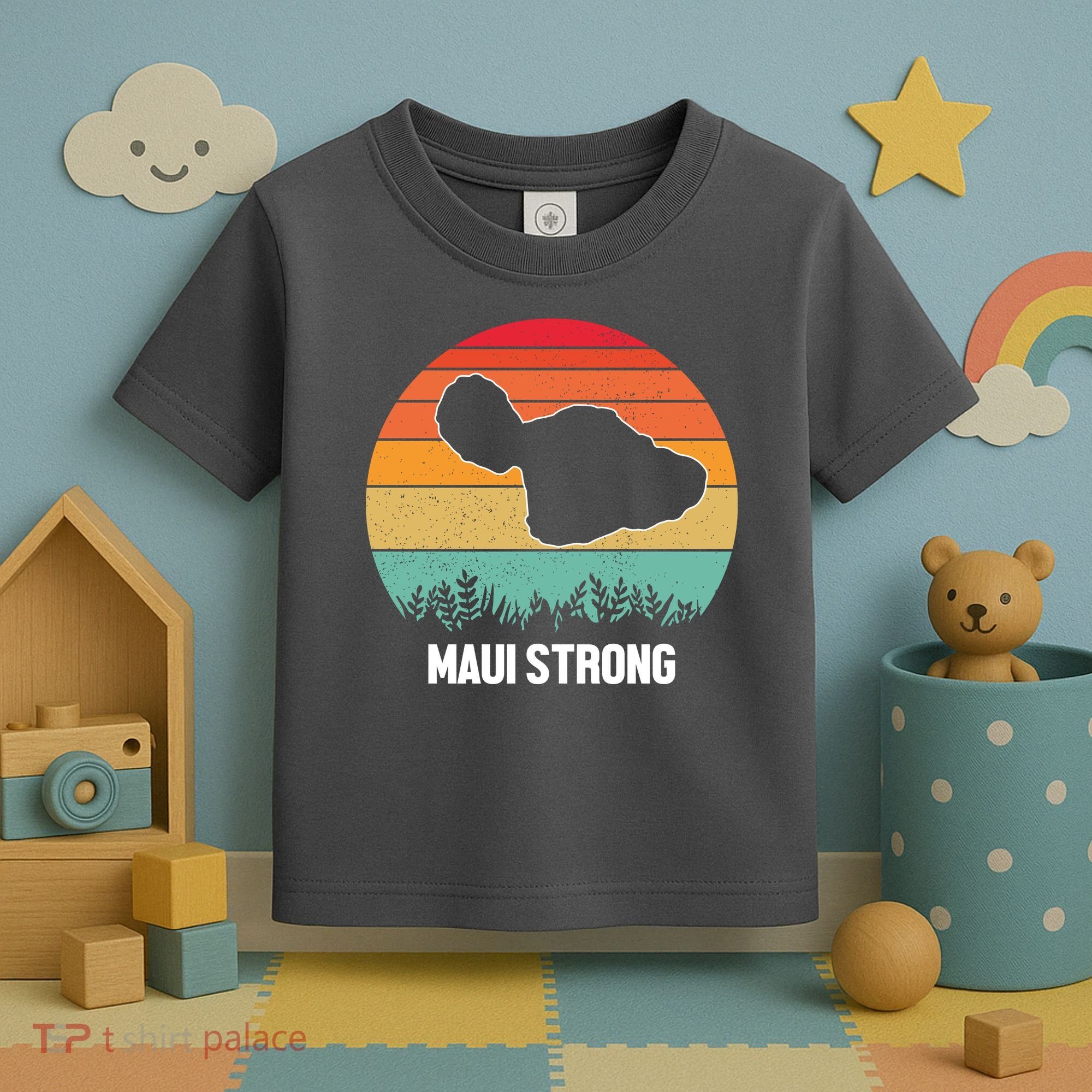 Maui Strong Hawaii Wildfire Sunset Toddler T-Shirt