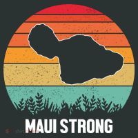 Maui Strong Hawaii Wildfire Sunset Women's Long Sleeve Shirt thumb 2