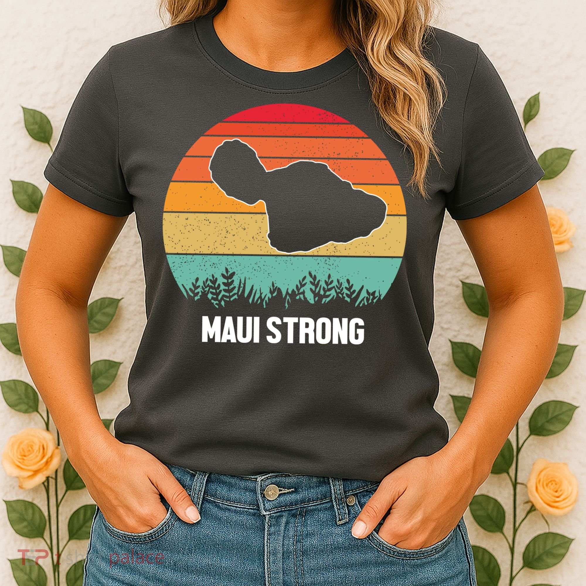 Maui Strong Hawaii Wildfire Sunset Women's T-Shirt