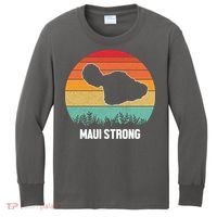 Maui Strong Hawaii Wildfire Sunset Kids Long Sleeve Shirt thumb 0