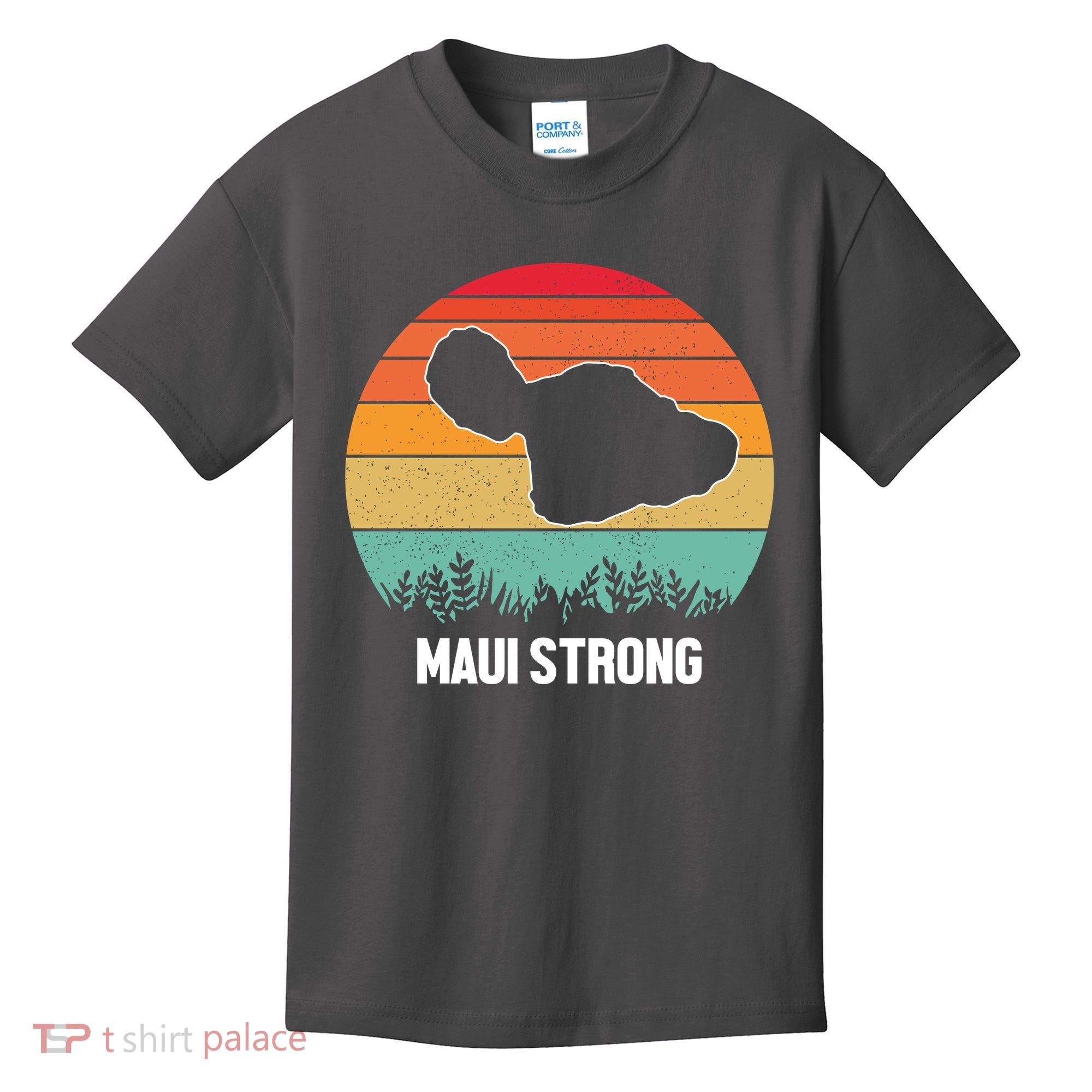 Maui Strong Hawaii Wildfire Sunset Kids T-Shirt