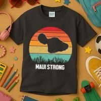 Maui Strong Hawaii Wildfire Sunset Kids T-Shirt thumb 3