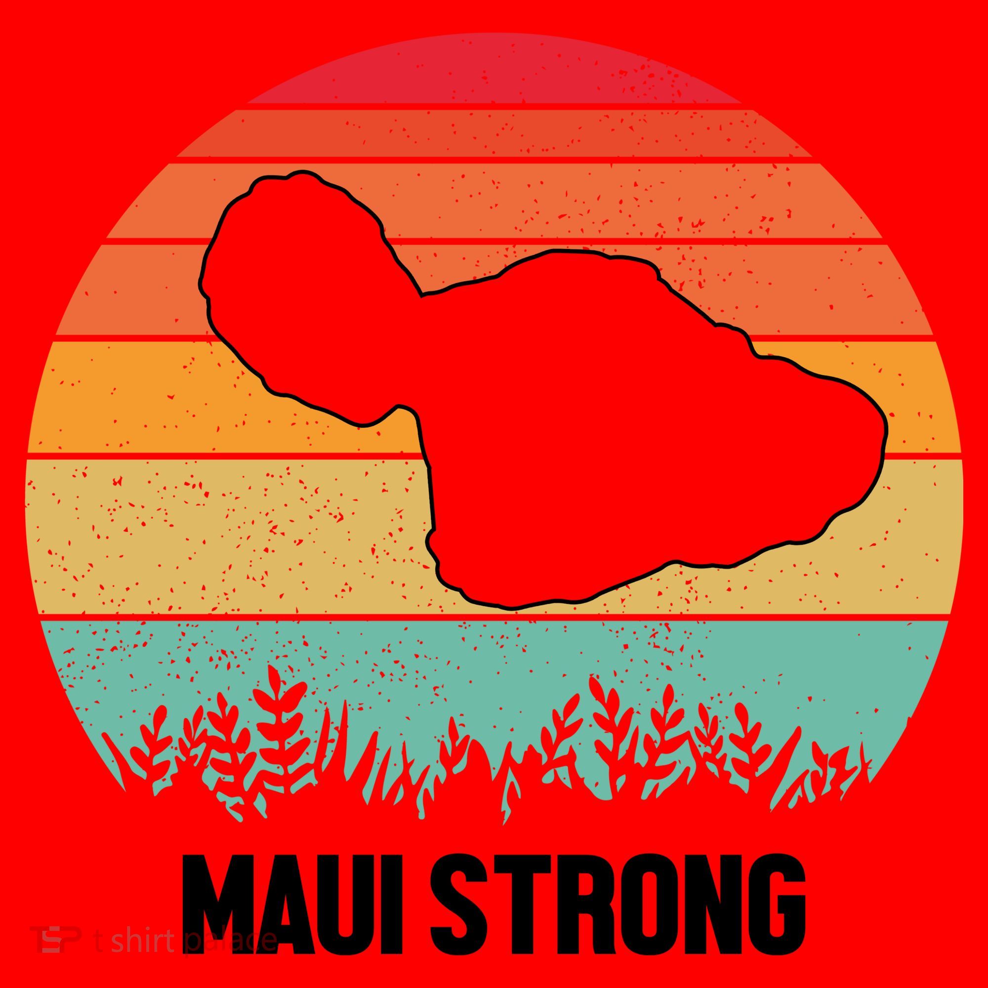 Maui Strong Hawaii Wildfire Sunset Santa Hat