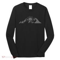 Mountains & Sea Hiking Surfer Climbing Hiker Nature Outdoor Long Sleeve Shirt thumb 0