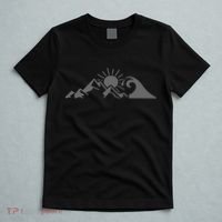 Mountains & Sea Hiking Surfer Climbing Hiker Nature Outdoor T-Shirt thumb 5