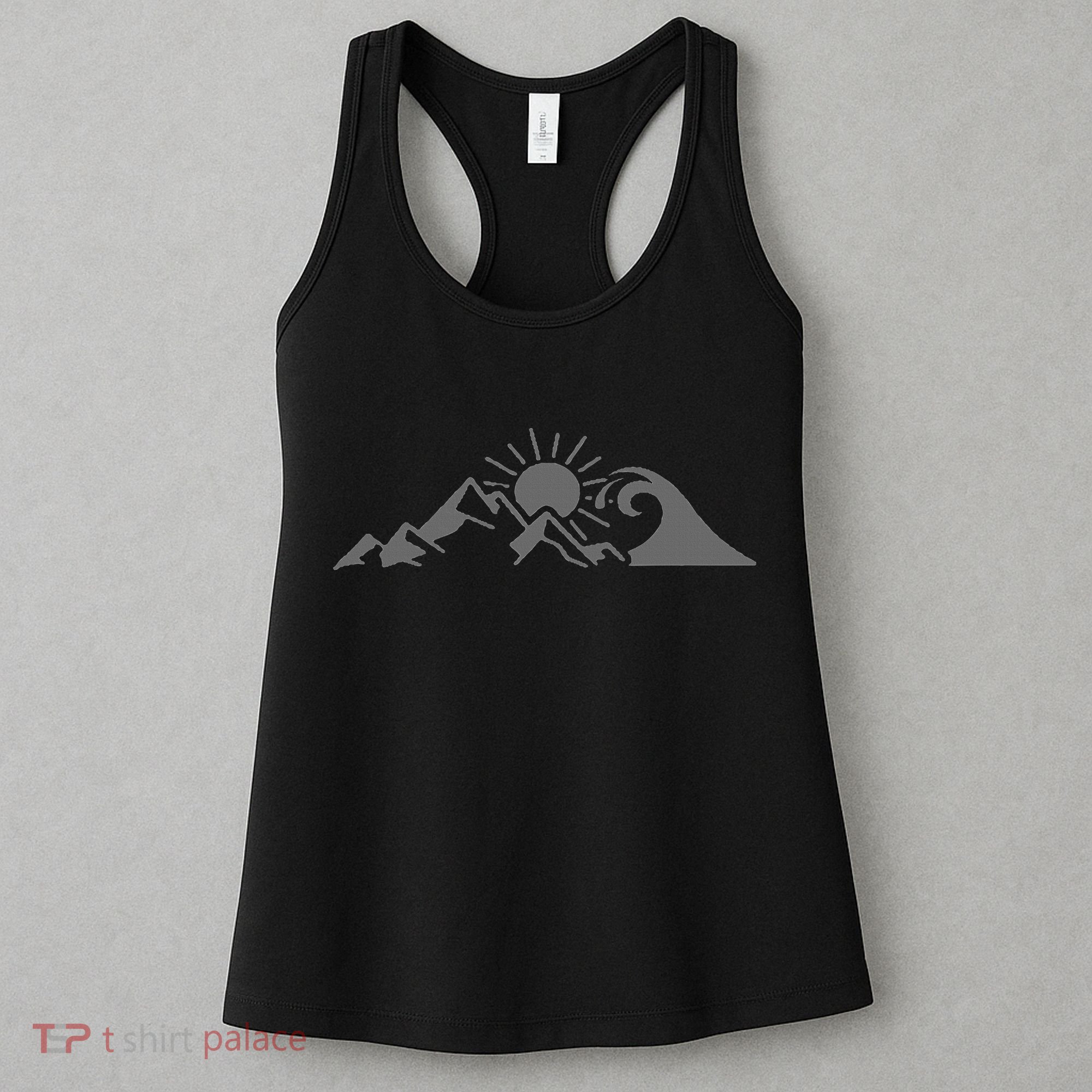 Mountains & Sea Hiking Surfer Climbing Hiker Nature Outdoor Women's Tank Top