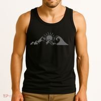 Mountains & Sea Hiking Surfer Climbing Hiker Nature Outdoor Tank Top thumb 3