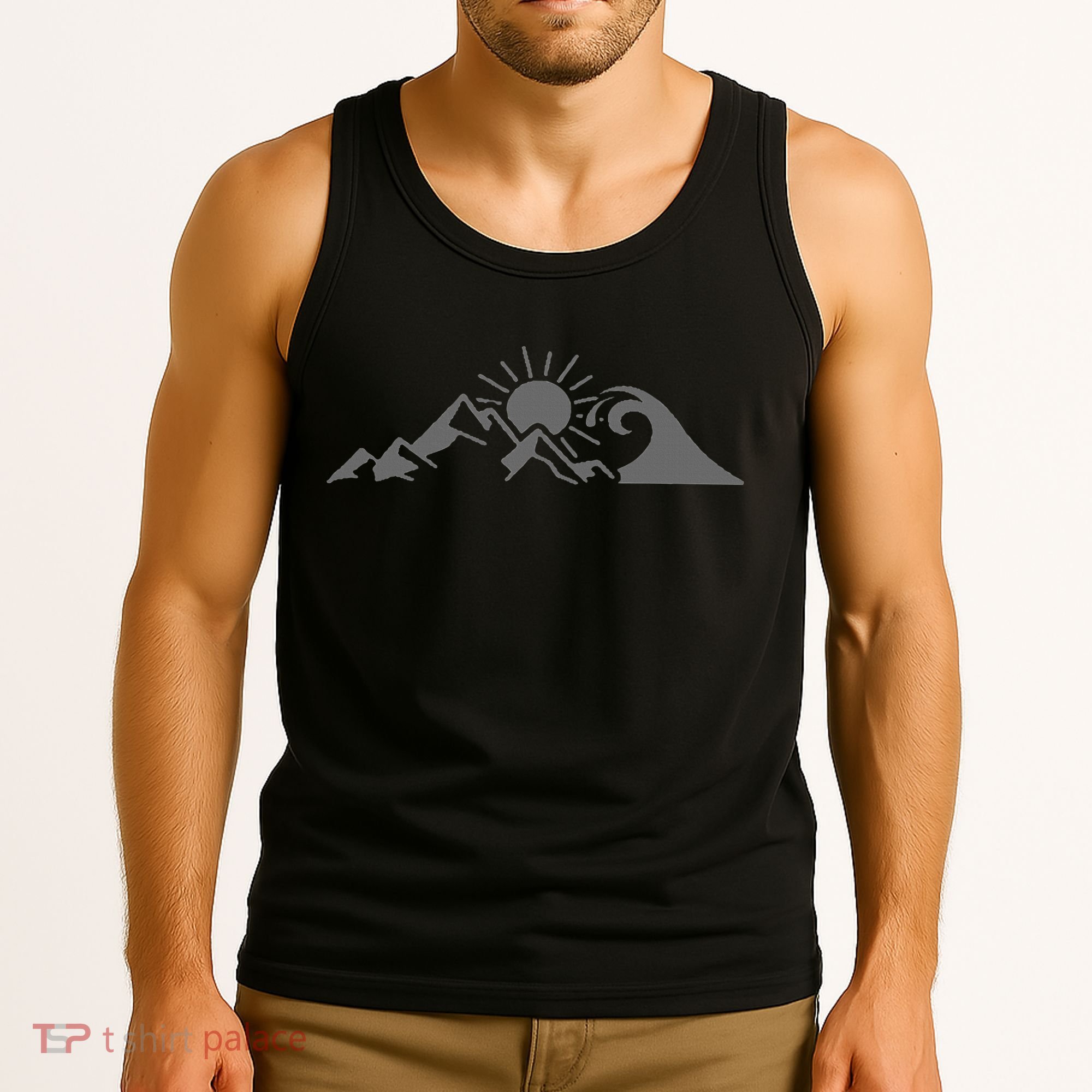 Mountains & Sea Hiking Surfer Climbing Hiker Nature Outdoor Tank Top