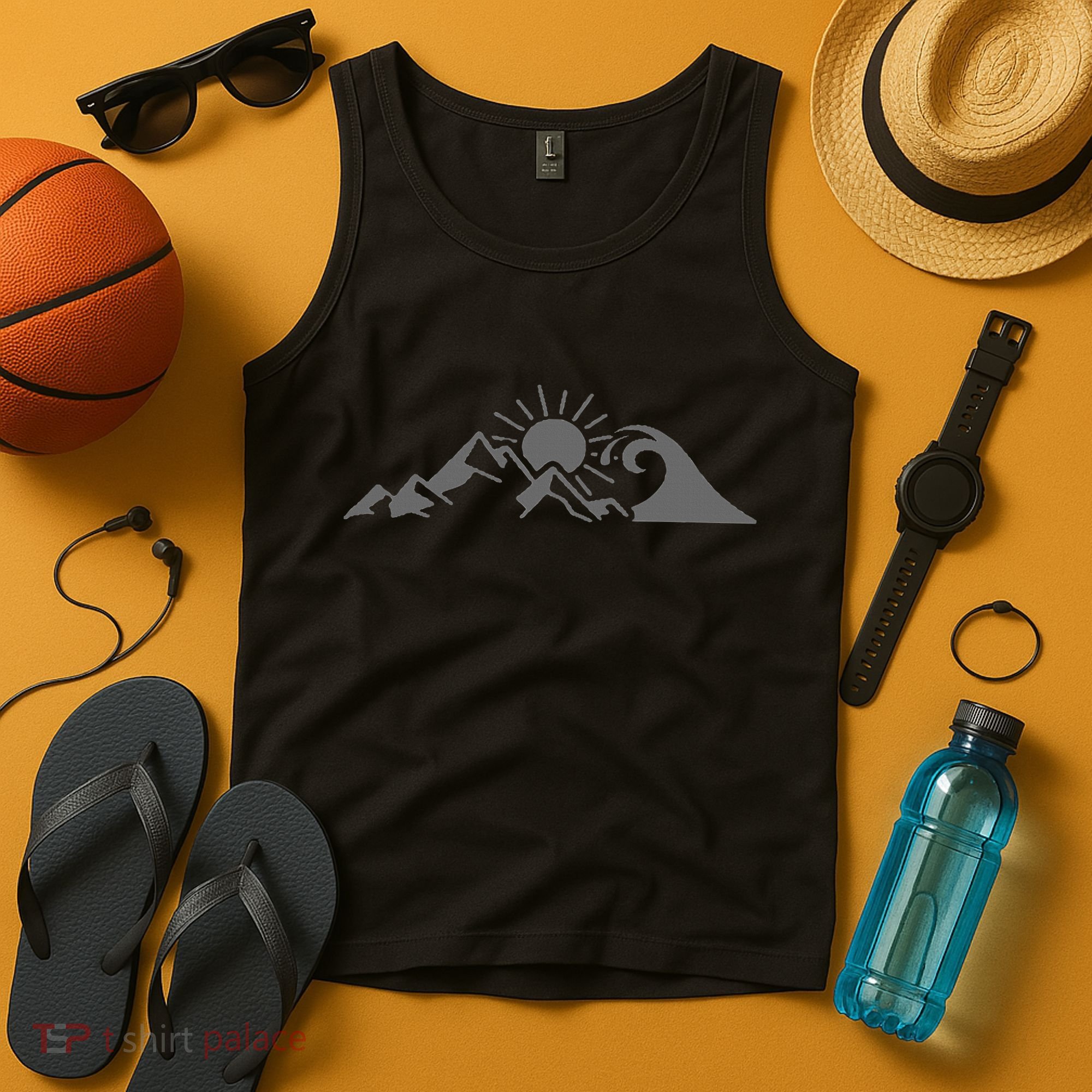 Mountains & Sea Hiking Surfer Climbing Hiker Nature Outdoor Tank Top