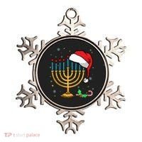 Menorah Santa Hat Chanukah Hanukkah Jewish Christmas Pajama   Ornament thumb 0