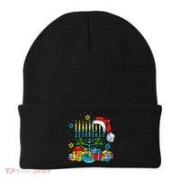 Menorah Santa Hat Chanukah Hanukkah Jewish Christmas Pajama  Beanie thumb 0