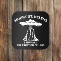 Mount St Helens I Survived The Eruption Of 1980 Coaster thumb 0
