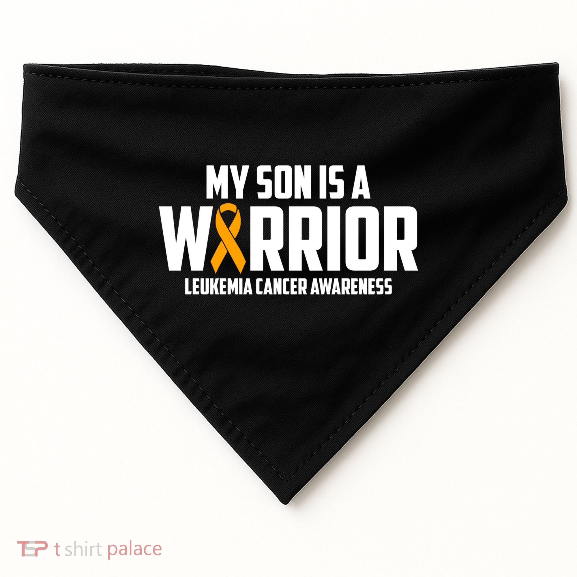 My Son Is A Warrior Leukemia Cancer Blood Awareness Month Gift USA-Made Doggie Bandana