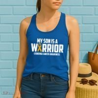 My Son Is A Warrior Leukemia Cancer Blood Awareness Month Gift Women's Tank Top thumb 2