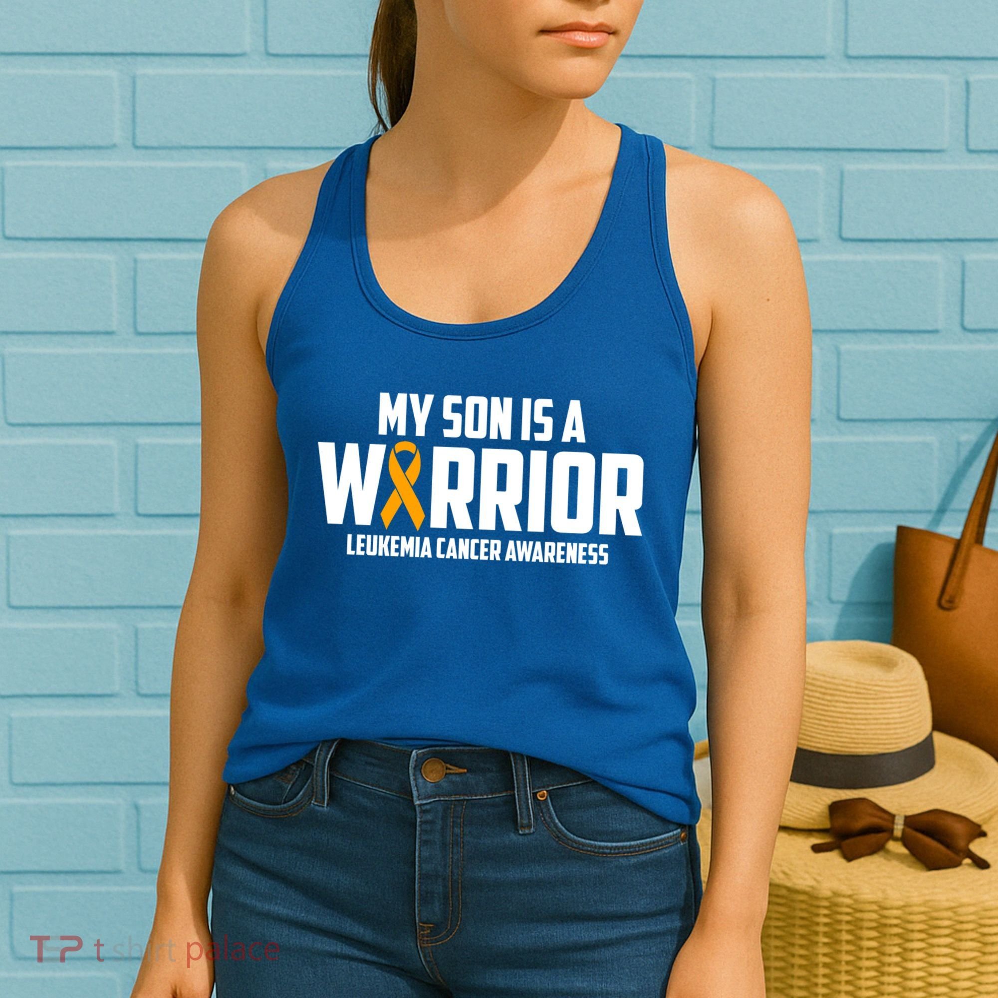 My Son Is A Warrior Leukemia Cancer Blood Awareness Month Gift Women's Tank Top