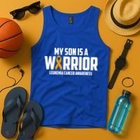 My Son Is A Warrior Leukemia Cancer Blood Awareness Month Gift Tank Top thumb 4