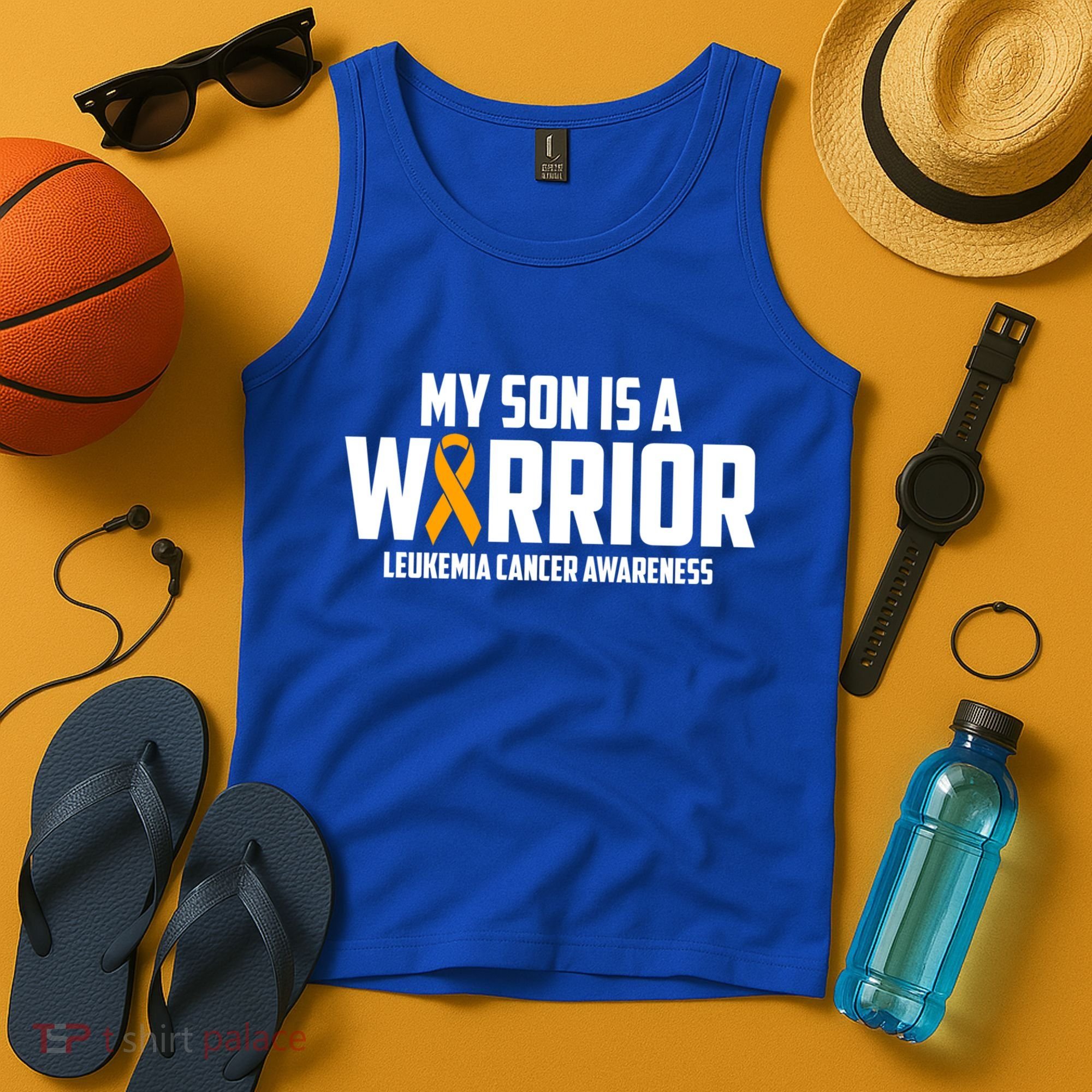 My Son Is A Warrior Leukemia Cancer Blood Awareness Month Gift Tank Top