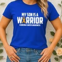 My Son Is A Warrior Leukemia Cancer Blood Awareness Month Gift Women's T-Shirt thumb 2