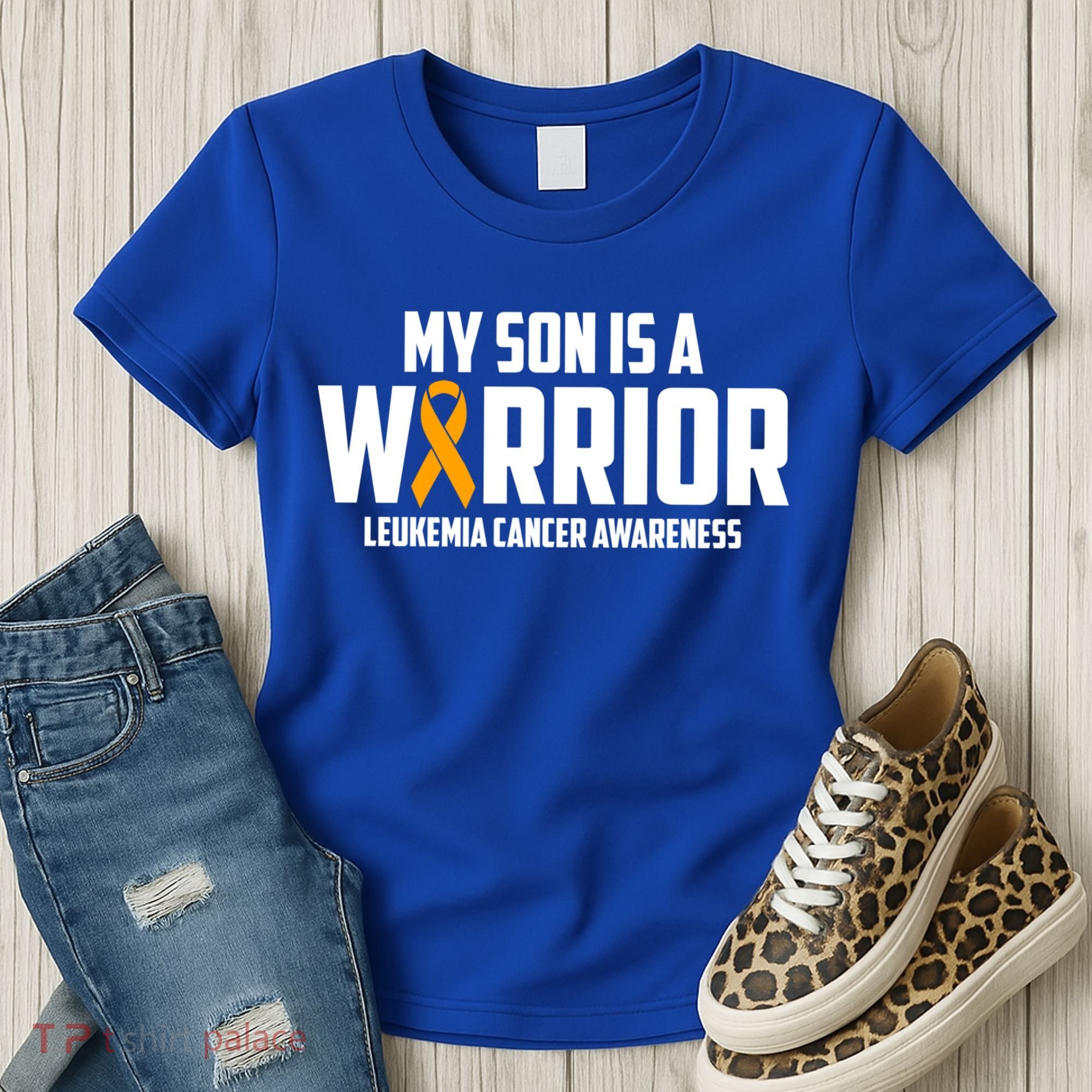 My Son Is A Warrior Leukemia Cancer Blood Awareness Month Gift Women's T-Shirt